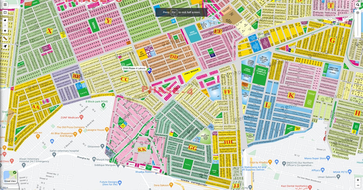 DHA Lahore Phase 4 Map Location Map Emap Pk   Dha Phase 4 Lahore Map 