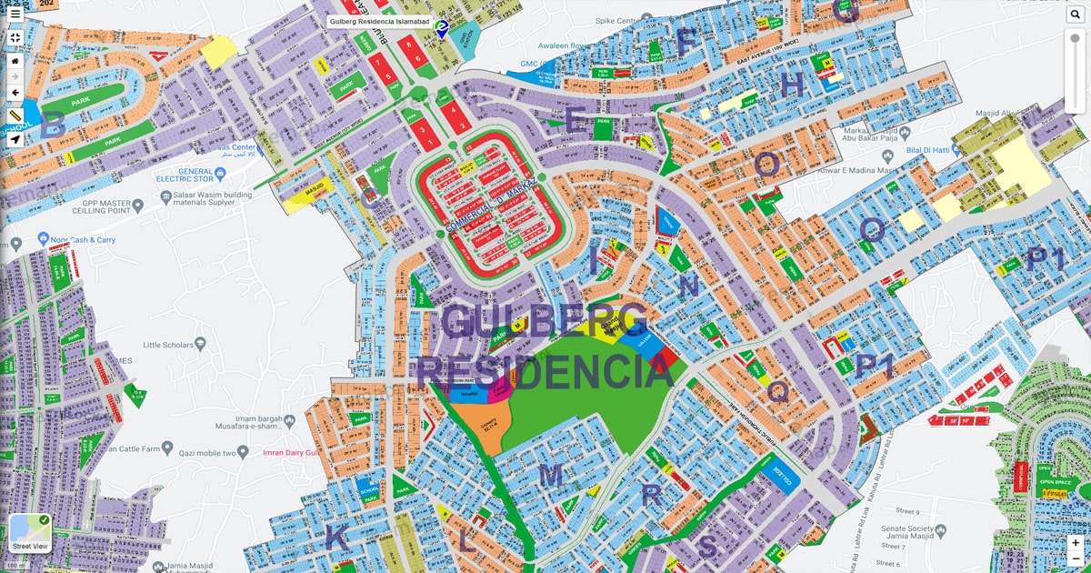 Gulberg Residencia Islamabad Map New Location Map