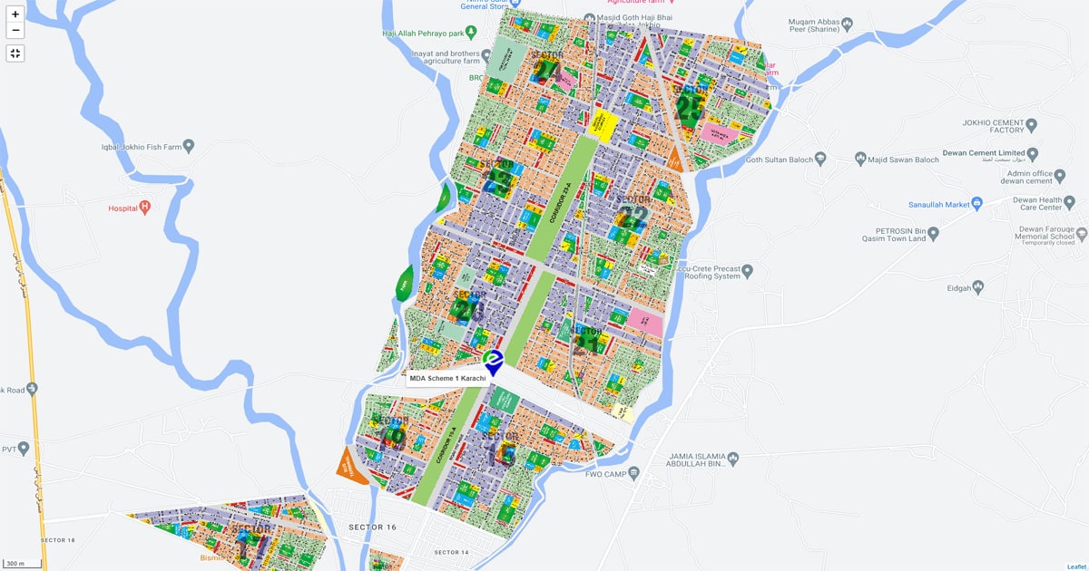 New Malir Housing Scheme-1 Karachi map MDA Scheme 1 Map