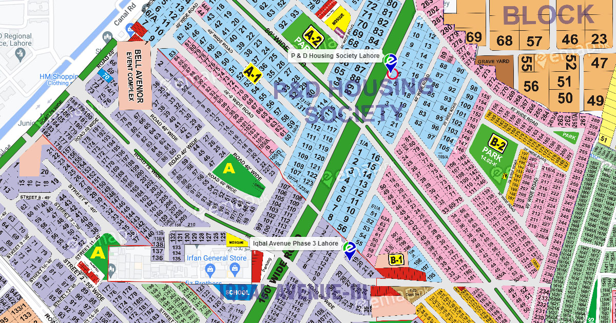 p-d-housing-society-map-lahore-satellite-view-location-map