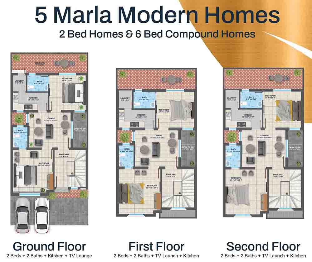 Safari Homes 5 Marla Floor Plan